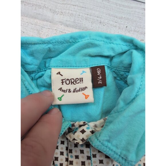 3/6m Fore!! Axel & Hudson Polo Romper - Picture 5 of 6